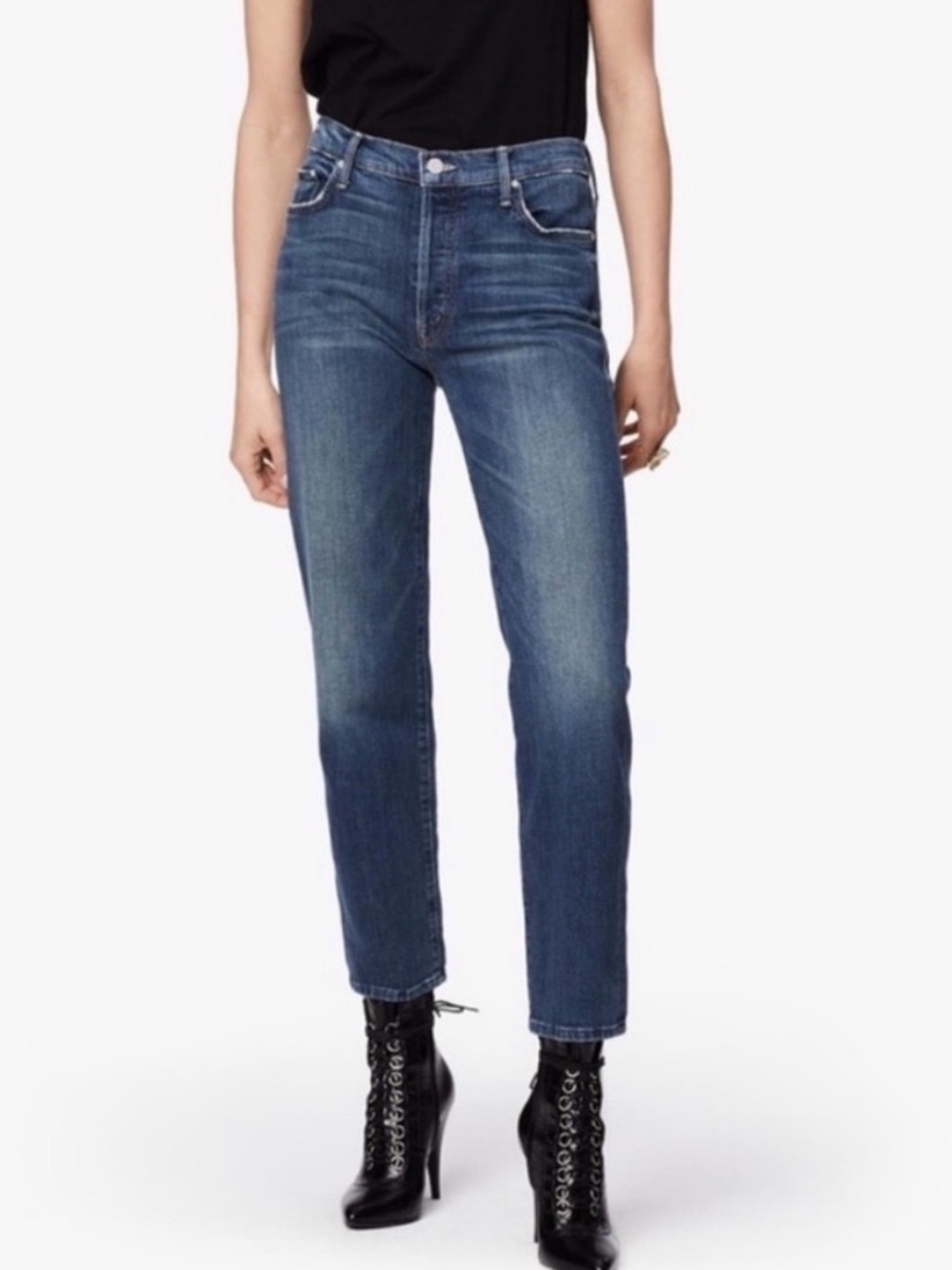MOTHER The Saint Ankle Jeans | Gutterpunk Wash | Size 28